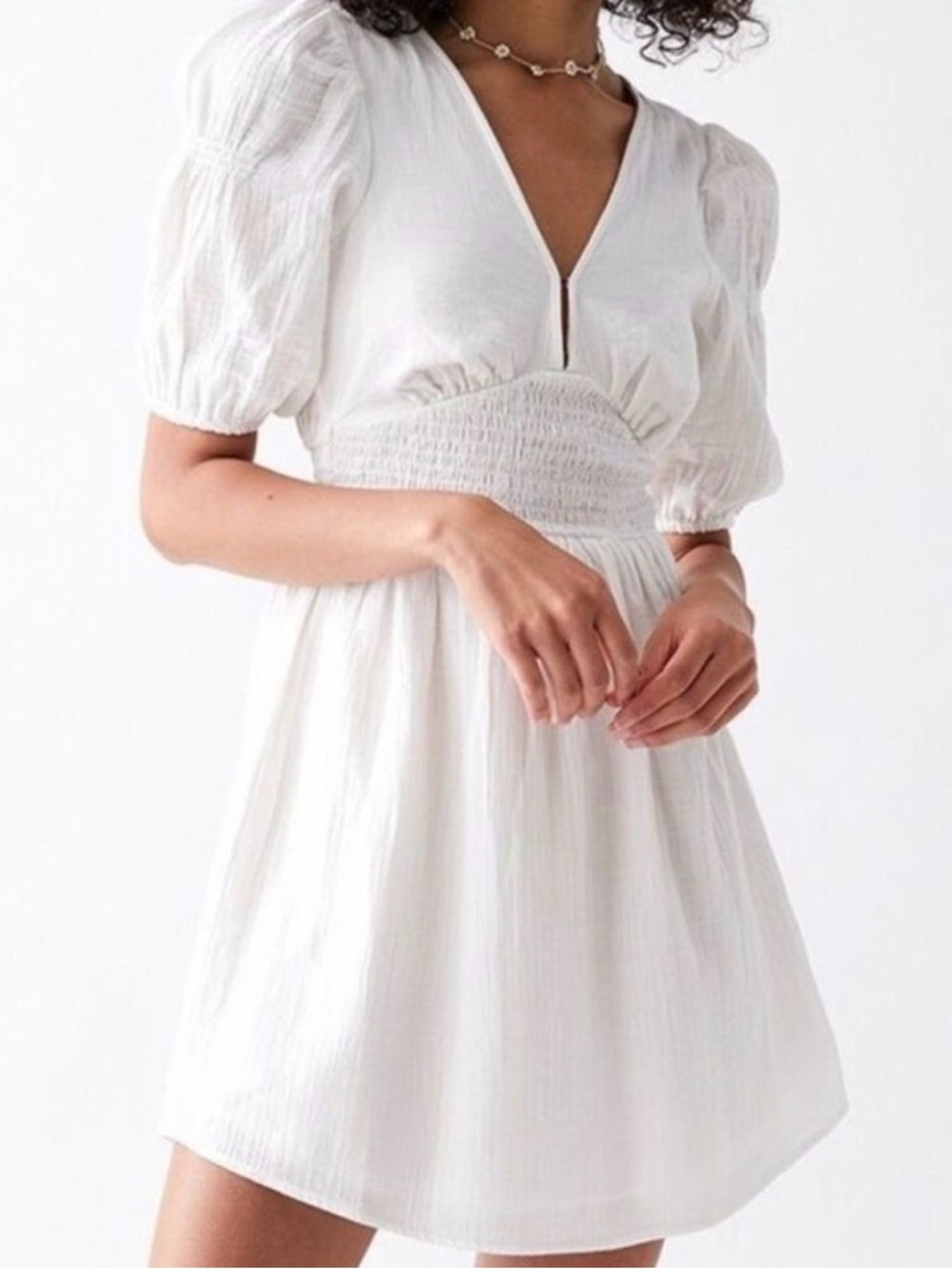 Billabong Ivory V-Neck Cotton Dress NWT